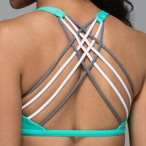 Lululemon Free To Be Bra (Wild) in Bali Breeze, Slate and White